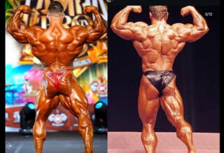 nick walker vs dorian yates virtual posedown posa di doppi bicipiti di schiena